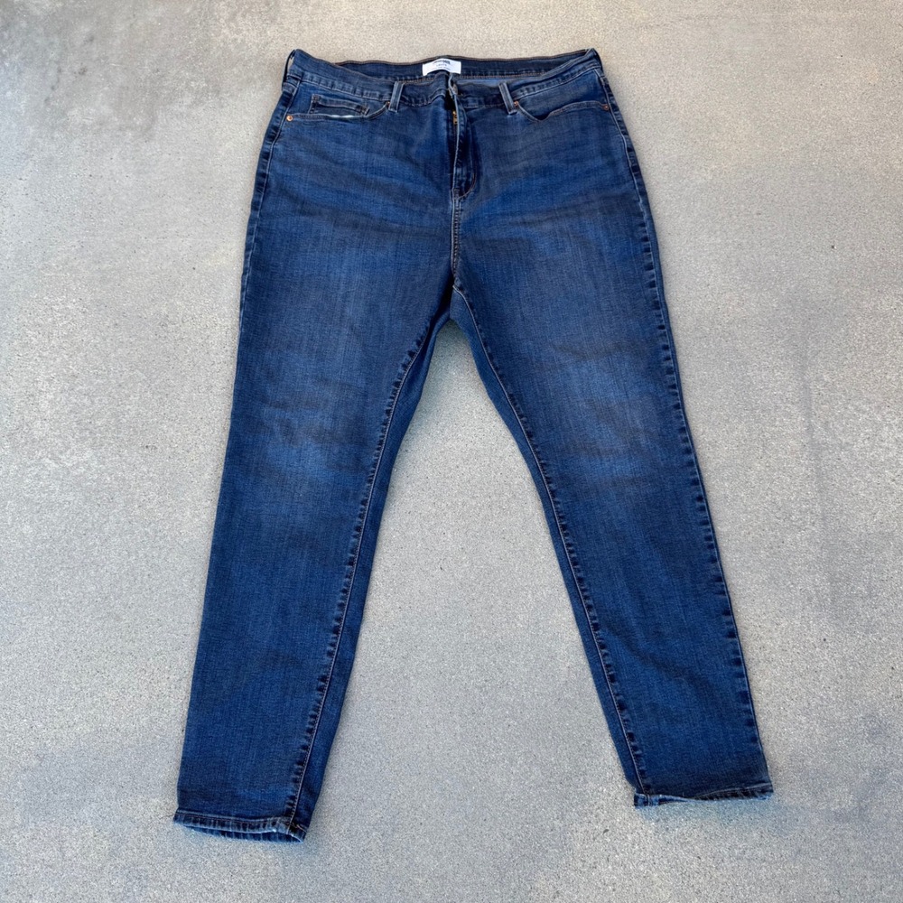 Denizen from Levis High Rise Skinny Jeans Dark Wash Blue Womens 18W